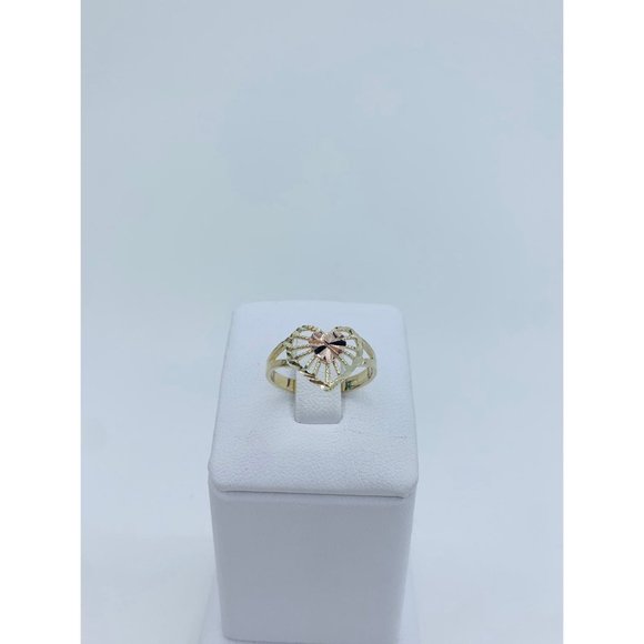 Real 10k gold ring love heart size 7 - Anillo en oro corazón tamaño 7